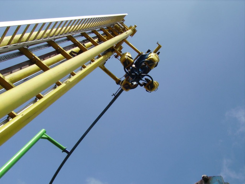 Sky Rider - Aufwärts geht es im Sky Rider in einem vertikalen Liftsystem