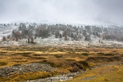 Herbstlicher Schneefall an der Talstation Herbstlicher Schneefall an der Talstation